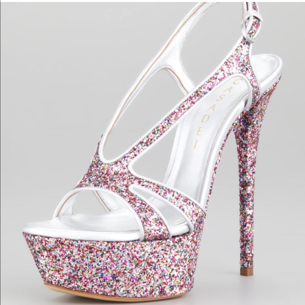 Sold 🌸 Casedei, Multicolor Glitters Platforms 9.5